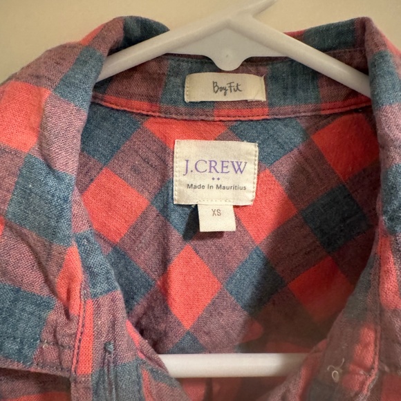 J.Crew Plaid Flannel Button up *XS* - Picture 2 of 2